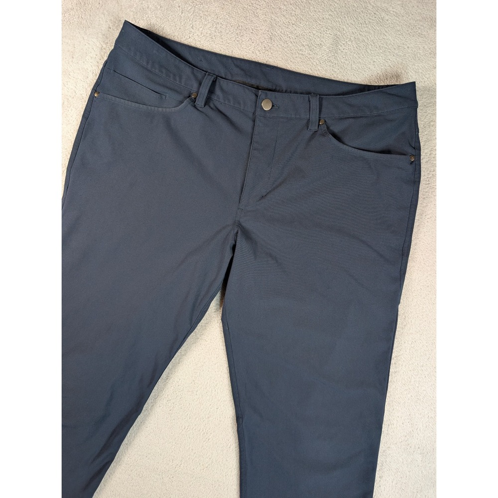 Lululemon ABC Pant Slim 34 Obsidian Navy Blue Warpstreme Mens 36x32